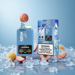 Persikka-Jää/Vadelma-Jää Razz Bar 40000 Puffs Näyttö ja Type-C