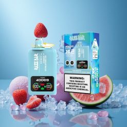 Sininen Vadelma-Jää Mansikka-Vesimeloni Purukumi Razz Bar 40000 Puffs Näyttöteho Tyypin-C Portti