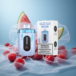 Vadelma-Arbuusi Razz Bar 50K Puffs Typy-C Lataus