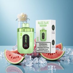 Vesimeloni-Jää Razz Bar 50K Puffs Ladattava 2% Nikotiinia